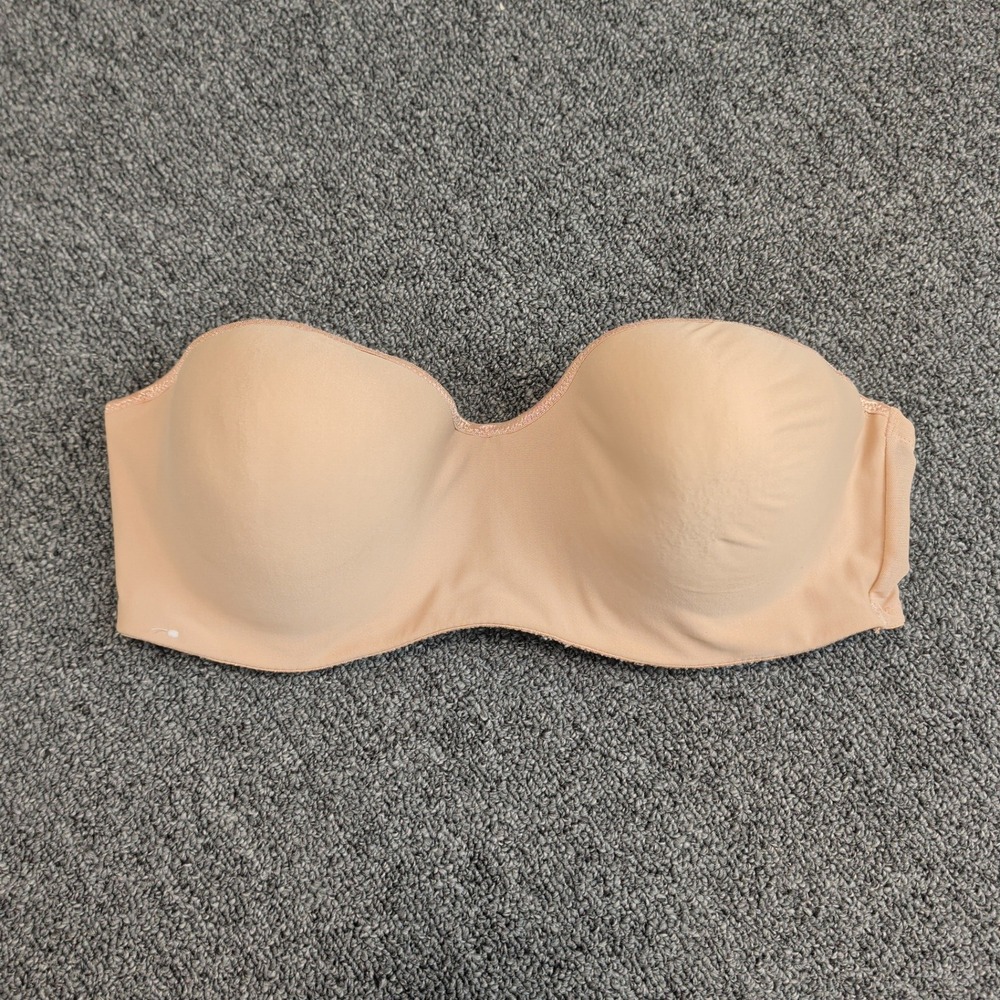Donna Karan Intimates 36C Strapless Bra Women Beige Nude Underwire‎ Molded 35470